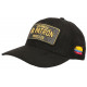 Casquette El Patron Noire et Doree Strass Effet Daim Colombia Baseball CASQUETTES SKR