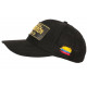 Casquette El Patron Noire et Doree Strass Effet Daim Colombia Baseball CASQUETTES SKR