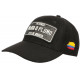 Casquette Plata o Plomo Bogota Noire et Argent Effet Daim Strass Baseball CASQUETTES SKR