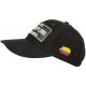 Casquette Plata o Plomo Bogota Noire et Argent Effet Daim Strass Baseball CASQUETTES SKR