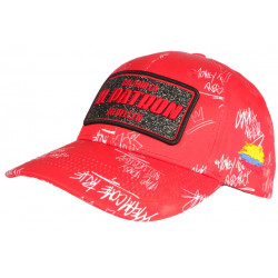 Casquette El Patron Rouge et Blanche Strass Streetwear Medellin Baseball CASQUETTES SKR