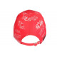 Casquette El Patron Rouge et Blanche Strass Streetwear Medellin Baseball CASQUETTES SKR