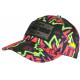 Casquette El Patron Noire et Corail Design Streetwear Colombia Baseball CASQUETTES SKR