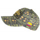 Casquette El Patron Doree et Grise Print Streetwear Colombia Baseball CASQUETTES SKR