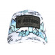 Casquette El Patron Blanche et Bleue Design Streetwear Colombia Baseball CASQUETTES SKR