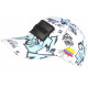 Casquette El Patron Blanche et Bleue Design Streetwear Colombia Baseball CASQUETTES SKR