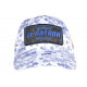 Casquette El Patron Blanche et Bleue Strass Streetwear Medellin Baseball CASQUETTES SKR