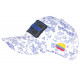 Casquette El Patron Blanche et Bleue Strass Streetwear Medellin Baseball CASQUETTES SKR