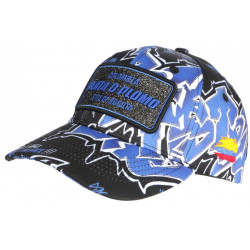 Casquette Plata o Plomo Bleue et Noire Strass Street Colombia Baseball CASQUETTES SKR