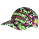 Casquette Plata o Plomo Vert Fluo et Violette Strass Colombia Baseball CASQUETTES SKR