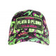 Casquette Plata o Plomo Vert Fluo et Violette Strass Colombia Baseball CASQUETTES SKR