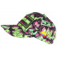 Casquette Plata o Plomo Vert Fluo et Violette Strass Colombia Baseball CASQUETTES SKR