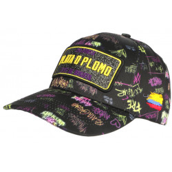 Casquette Plata o Plomo Noire et Jaune Strass Streetwear Colombia Baseball CASQUETTES SKR