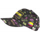 Casquette Plata o Plomo Noire et Jaune Strass Streetwear Colombia Baseball CASQUETTES SKR