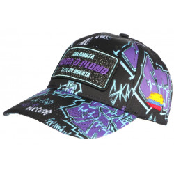 Casquette Plata o Plomo Violette et Noire Strass Streetwear Colombia Baseball CASQUETTES SKR