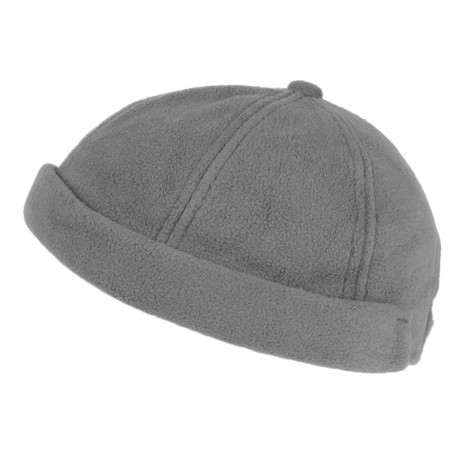 Bonnet Docker Gris Clair en Polaire mode Marin Miki Kerzau BONNETS Nyls Création