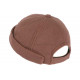 Bonnet Docker Marron Clair en Polaire mode Marin Miki Kerzau BONNETS Nyls Création