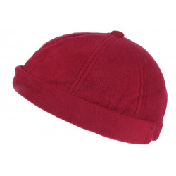 Bonnet Docker Rouge Foncé en Polaire Tendance Marin Miki Kerzau BONNETS Nyls Création