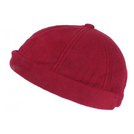 Bonnet Docker Rouge Foncé en Polaire Tendance Marin Miki Kerzau BONNETS Nyls Création