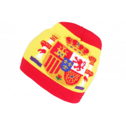 Bonnet Espagne Rouge Jaune Drapeau Espagnol en Laine BONNETS Nyls Création