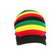 Bonnet Casquette Rasta Rouge Jaune Vert Jamaicain Laine Kift BONNETS Nyls Création