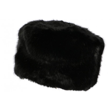 Toque Fourrure Noire Femme Doublure Polaire Classe Tendance Andrea BONNETS Nyls Création