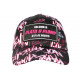 Casquette Plata o Plomo Rose Blanche et Noire Strass Colombia Baseball CASQUETTES SKR