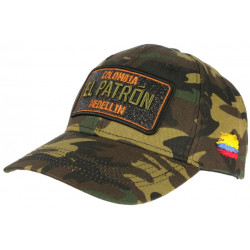 Casquette El Patron Camouflage Militaire Vert Strass Colombia Baseball CASQUETTES SKR