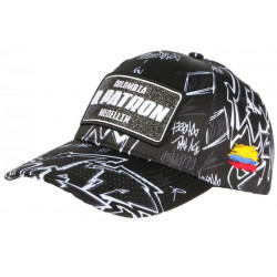 Casquette El Patron Noire et Blanche Print Streetwear Medellin Baseball CASQUETTES SKR