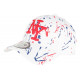 Casquette NY Rouge Bleue et Blanche Print Tags Streetwear Baseball Paynter CASQUETTES Hip Hop Honour