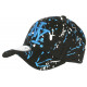 Casquette NY Bleue Blanche et Noire Print Tags Streetwear Baseball Paynter CASQUETTES Hip Hop Honour