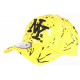 Casquette NY Jaune et Noire Design Tags Streetwear Baseball Paynter CASQUETTES Hip Hop Honour