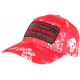 Casquette Piraterie Music Rouge Strass Print Streetwear Baseball Booba CASQUETTES Piraterie Music