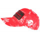 Casquette Piraterie Music Rouge Strass Print Streetwear Baseball Booba CASQUETTES Piraterie Music