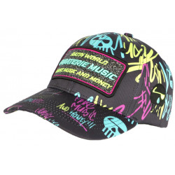 Casquette Piraterie Music Bleue Noire Strass Streetwear Baseball Rap CASQUETTES Piraterie Music