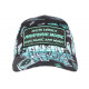 Casquette Piraterie Music Turquoise Noire Glitter Streetwear Baseball Booba CASQUETTES Piraterie Music