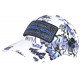 Casquette Piraterie Music Blanche et Bleue Glitter Streetwear Baseball Booba CASQUETTES Piraterie Music