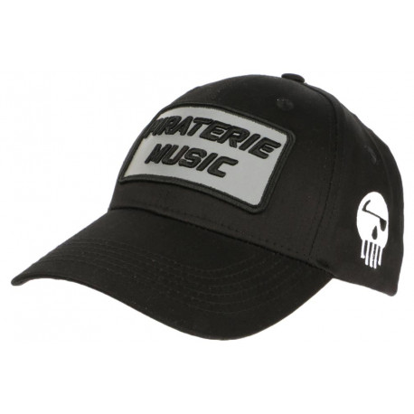 Casquette Piraterie Music Noire Reflect Patch Streetwear Baseball CASQUETTES Piraterie Music