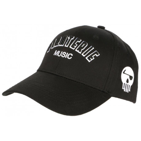Casquette La Piraterie Rap Noire Broderie Music 3D Streetwear Baseball CASQUETTES Piraterie Music