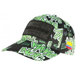 Casquette Plata o Plomo Verte et Noire Paillettes Medellin Baseball CASQUETTES SKR