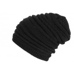 Bonnet Long Noir Rasta Laine Doublure Polaire Fashion Wack BONNETS Nyls Création