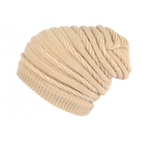 Bonnet Long Beige Rasta Laine Doublure Polaire Fashion Wack BONNETS Nyls Création