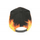 Casquette NY Orange et Noire Design Streetwear Baseball Fire CASQUETTES Hip Hop Honour