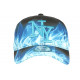 Casquette NY Bleue et Noire Design Streetwear Baseball Fire CASQUETTES Hip Hop Honour