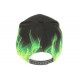 Casquette NY Verte Fluo et Noire Design Streetwear Baseball Fire CASQUETTES Hip Hop Honour