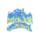 Casquette NY Blanche et Bleue Print Streetwear Baseball Fire CASQUETTES Hip Hop Honour