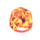 Casquette NY Orange et Blanche Print Flammes Streetwear Baseball Fire CASQUETTES Hip Hop Honour