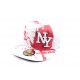 Casquette Snapback NY blanche et rouge façon tag ANCIENNES COLLECTIONS divers