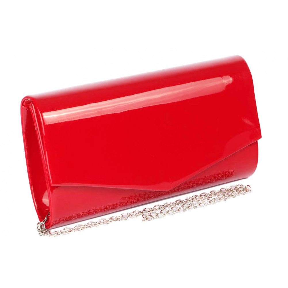 Sac de soirée rouge brillant, Pochette Vernis Femme classe livré 48h!