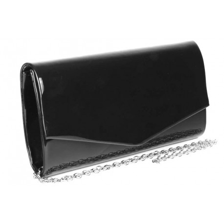 Pochette Femme Noire Vernis Mariage Soiree Ceremonie Magnifa Pochette cérémonie Nyls Création